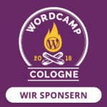 Sponsor auf dem WordCamp Cologne 2018
