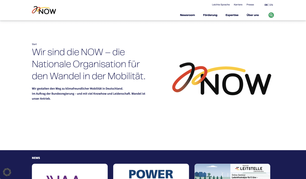 WordPress-Website NOW GmbH